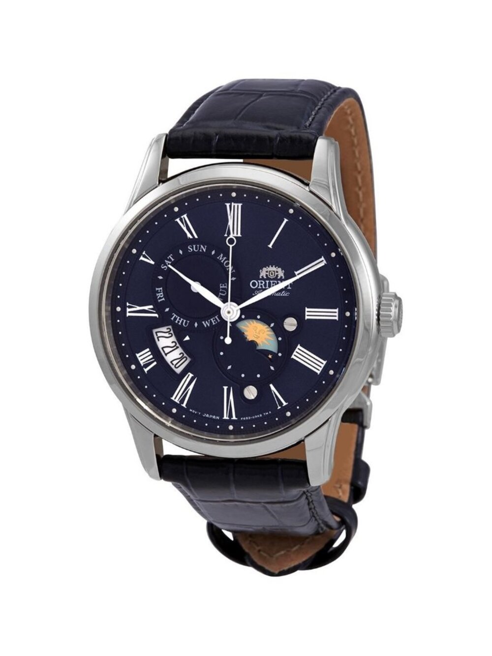 NWT Orient Sun and Moon Automatic Blue Dial Men's Watch